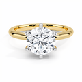 Classic Six-Prong Solitaire Ring in 18K White Gold