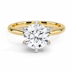 Classic Six-Prong Solitaire Ring in 18K White Gold