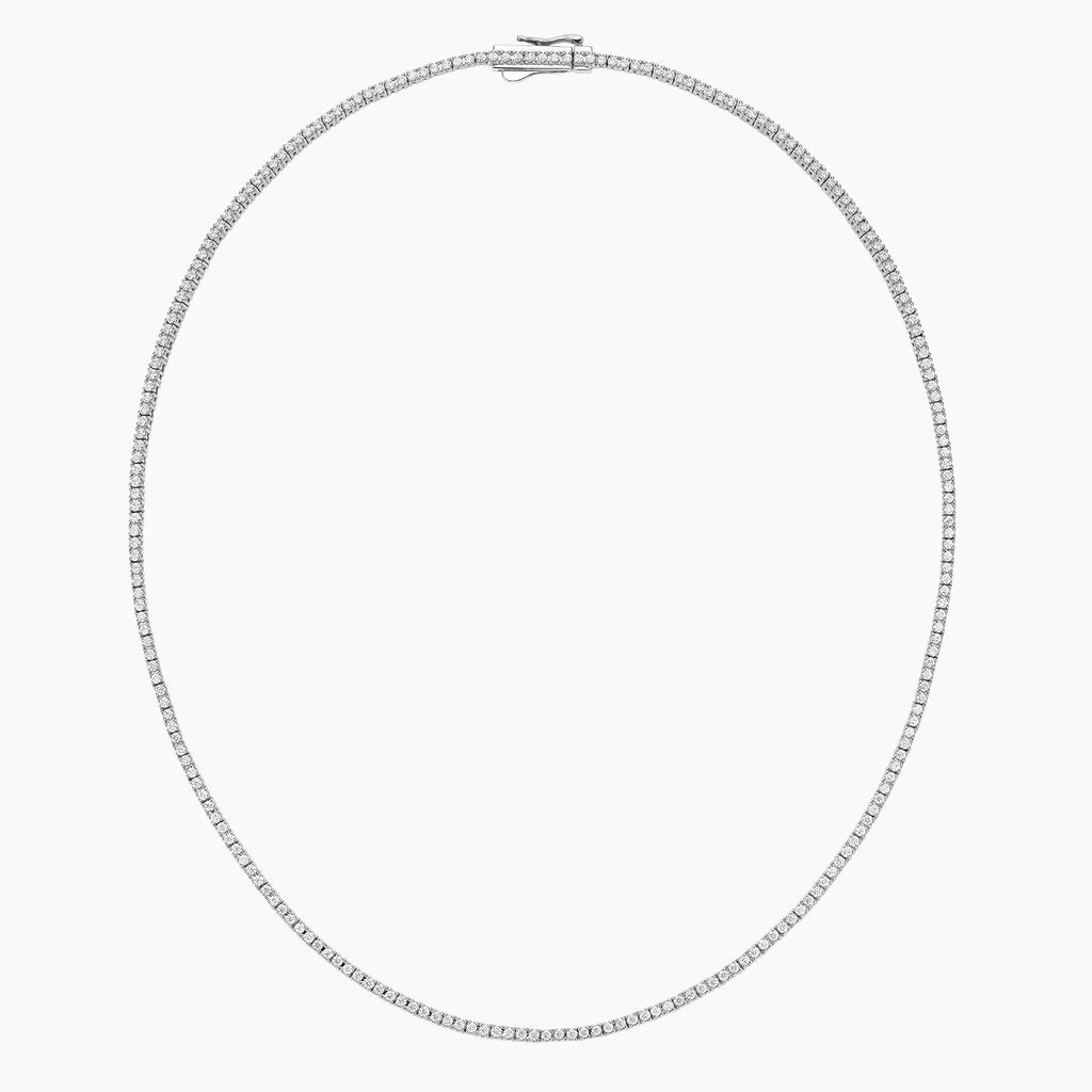 16 in. Perfect Four-Prong Lab Diamond Tennis Necklace (3 ct. tw.) in 14K White Gold