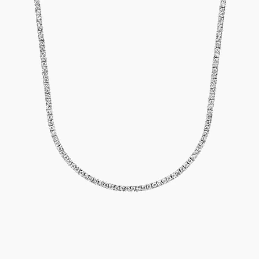 16 in. Perfect Four-Prong Lab Diamond Tennis Necklace (3 ct. tw.) in 14K White Gold