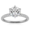 Round Brilliant Moissanite S925 Silver Engagement Ring
