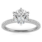 Round Brilliant Moissanite S925 Silver Engagement Ring