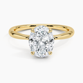 Hidden Halo Diamond Ring in 14K Yellow Gold