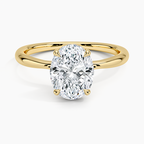 Hidden Halo Diamond Ring in 14K Yellow Gold