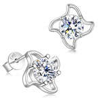 Moissanite Earrings 925 Sterling Silver Hypoallergenic D Color VVS1 Round Earring