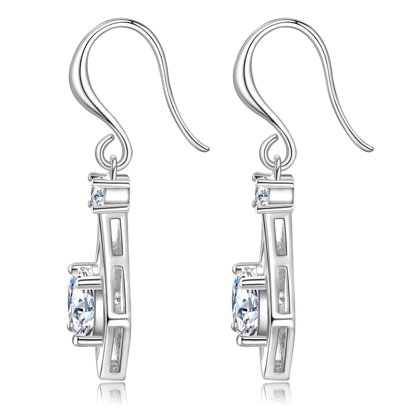 Dangle Earrings, 925 Silver Hypoallergenic Earrings