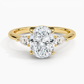 Three Stone Diamond Ring in 14K Yellow Gold
