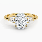 Three Stone Diamond Ring in 14K Yellow Gold