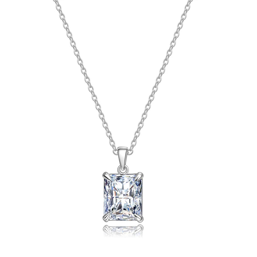 Moissanite Necklace 925 Sterling Silver