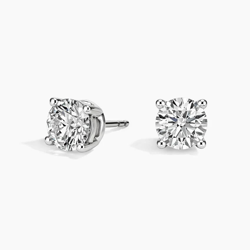 4-Prong Certified Lab Diamond Stud Earrings (2 ct. tw.) in 18K White Gold