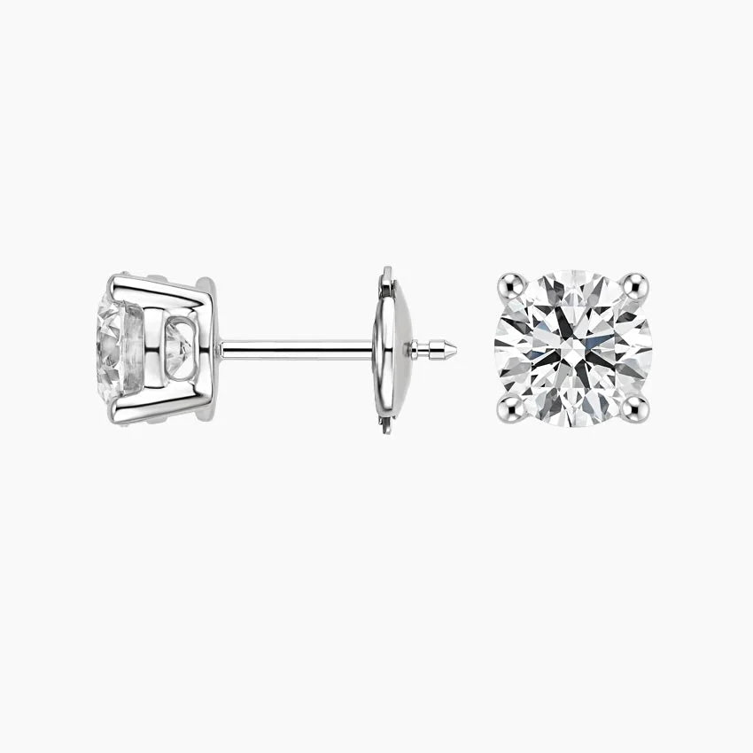 4-Prong Certified Lab Diamond Stud Earrings (2 ct. tw.) in 18K White Gold