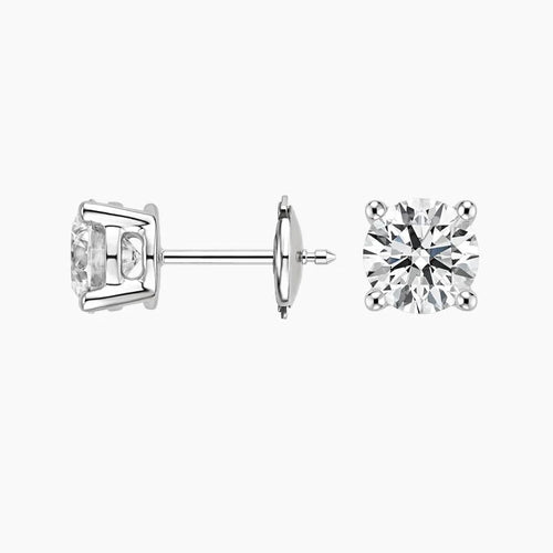 4-Prong Certified Lab Diamond Stud Earrings (2 ct. tw.) in 18K White Gold