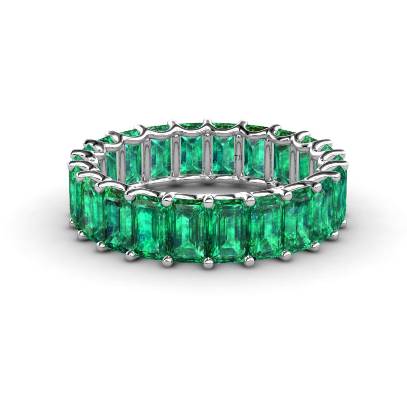 5x3 mm Emerald Cut Emerald Eternity Band