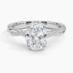 Petite Twisted Vine Diamond Ring (1/8 ct. tw.) in 18K White Gold