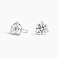 4CTW Round Martini Lab Diamond Stud Earrings in 18K White Gold