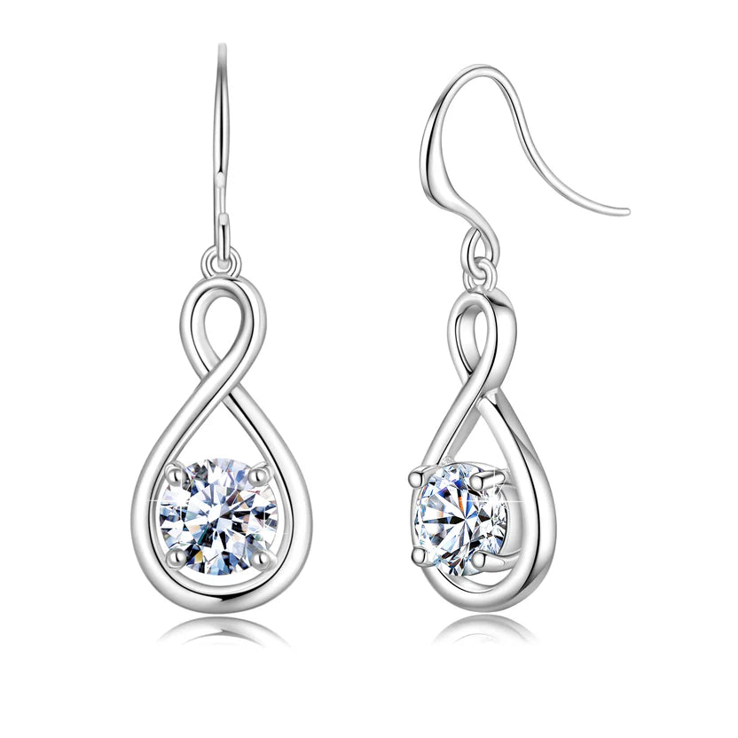 Dangle Drop Earrings for women, Stud Earrings 925 Sterling Silver Moissanite Earrings