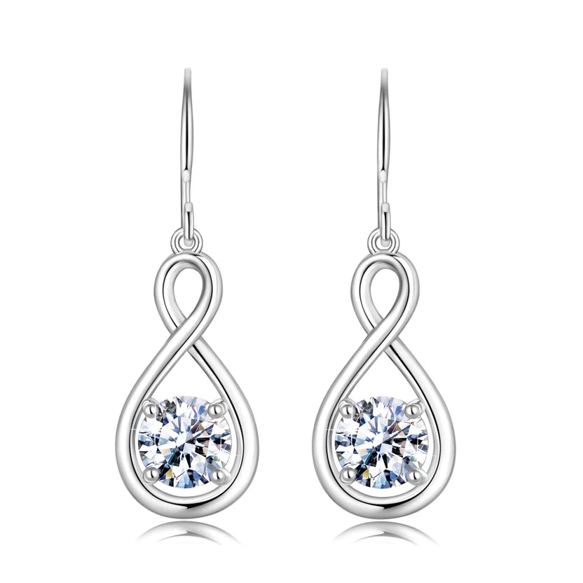 Dangle Drop Earrings for women, Stud Earrings 925 Sterling Silver Moissanite Earrings