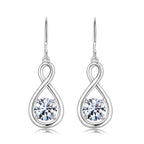 Dangle Drop Earrings for women, Stud Earrings 925 Sterling Silver Moissanite Earrings