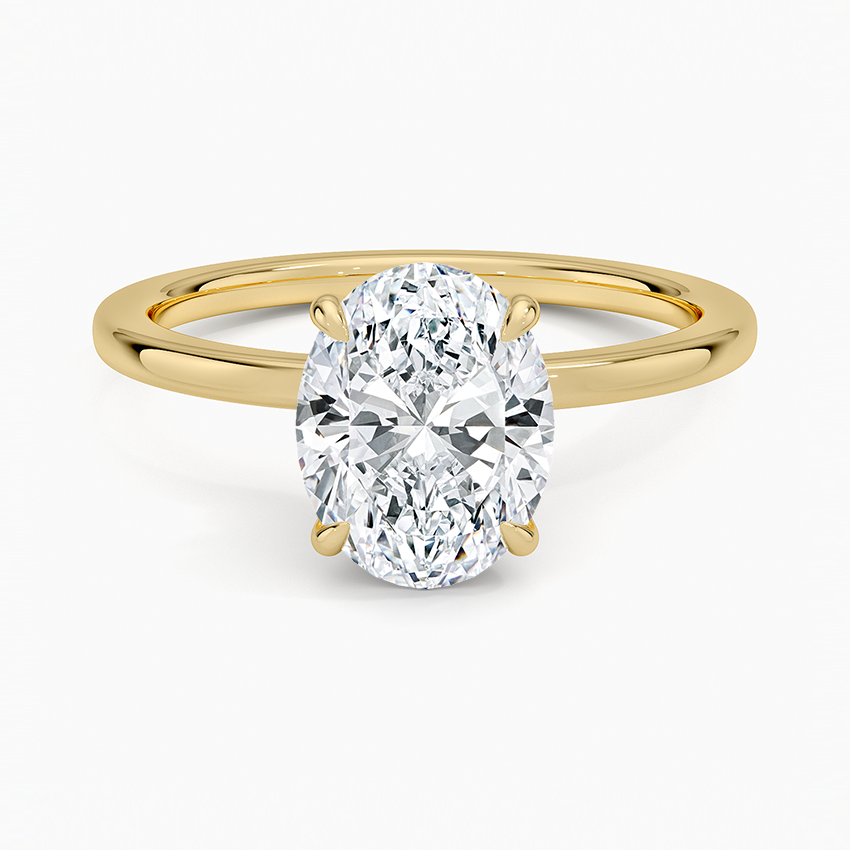 Secret Halo 1.5mm Diamond Ring in 14K Yellow Gold