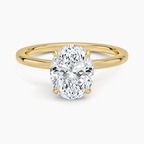 Secret Halo 1.5mm Diamond Ring in 14K Yellow Gold