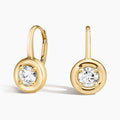 Round Cut Lab Diamond Drop Earrings (1 ct. tw.) in 14K Yellow Gold