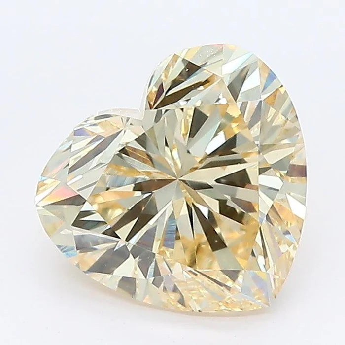 Fancy Light Yellow VS1 IGI Certified Heart Lab Grown Diamond