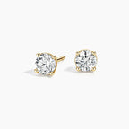 Round Cut Lab Diamond Stud Earrings (1 ct. tw.) in 18K Yellow Gold