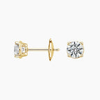 Round Cut Lab Diamond Stud Earrings (1 ct. tw.) in 18K Yellow Gold