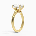 1ct Emerald Lab Diamond Ring in 18K Yellow Gold