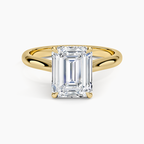 1ct Emerald Lab Diamond Ring in 18K Yellow Gold