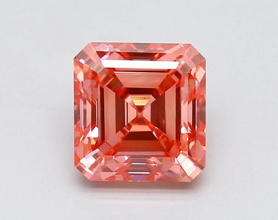 Fancy Vivid Pink VS2 IGI Certified Emerald Lab Grown Diamond