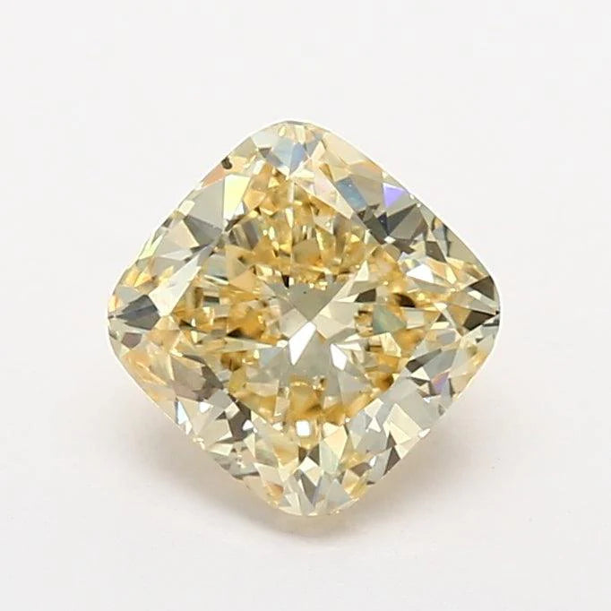 Fancy Intense Yellow VS2 IGI Certified Cushion Lab Grown Diamond