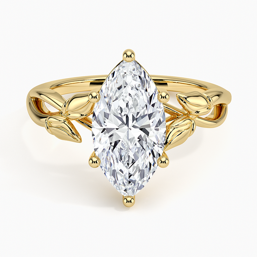 Budding Willow MS 2ct Solitaire Ring in 18K Yellow Gold