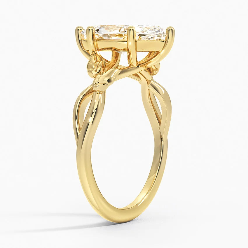 Budding Willow MS 2ct Solitaire Ring in 18K Yellow Gold