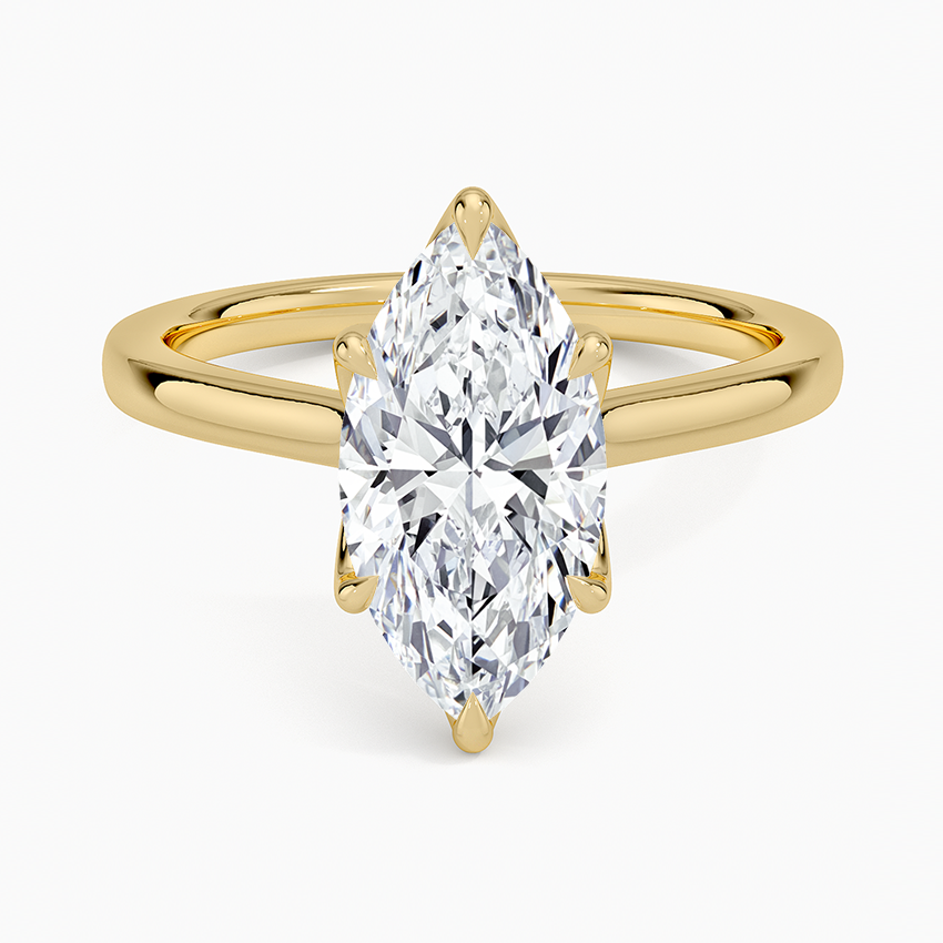 2 Carat Marquise Solitaire Ring in 18K Yellow Gold