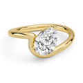 Pear Cut 2 Carat Solitaire Ring in 18K Yellow Gold
