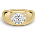 Sloane Flush Set Solitaire Dome Ring in 18K Yellow Gold