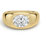 Sloane Flush Set Solitaire Dome Ring in 18K Yellow Gold