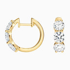 Lab Diamond Huggie Hoop Earrings (3 ct. tw.) in 14K Yellow Gold