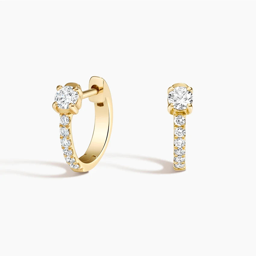 Lab Diamond Huggie Earrings (1/3 ct. tw.) in 14K Yellow Gold