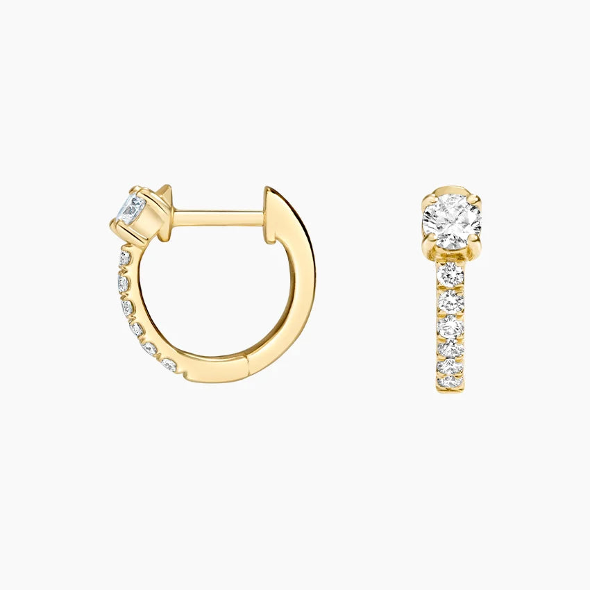Lab Diamond Huggie Earrings (1/3 ct. tw.) in 14K Yellow Gold