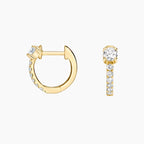 Lab Diamond Huggie Earrings (1/3 ct. tw.) in 14K Yellow Gold