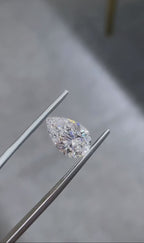 Pear cut lab grown diamonds