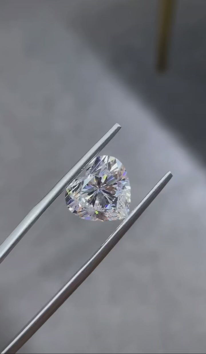 Heart cut lab diamonds