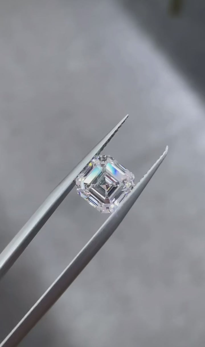 Asscher cut lab grown diamonds